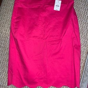 BRAND NEW J. Crew Scalloped Pencil Skirt (size 4)